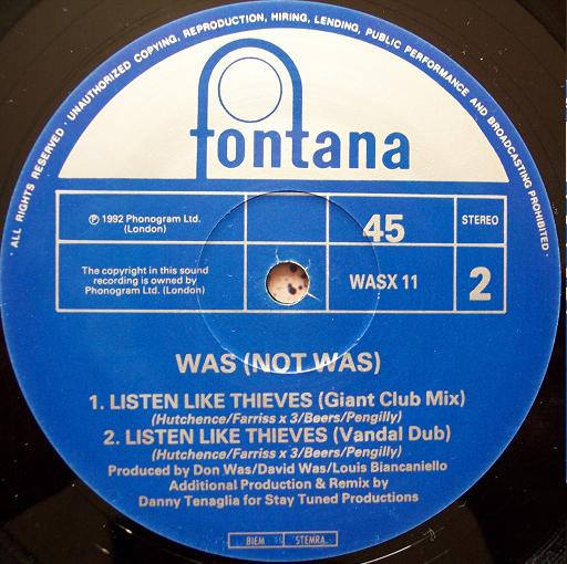 Was (not ) Was Shake Your Head vinyl  12" 1992 AAC Side_335