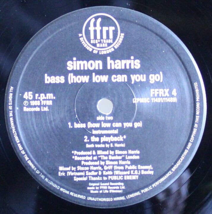 Simon Harris - Bass (How Low Can You Go) vinyl 12" 1988 flac  Side_346
