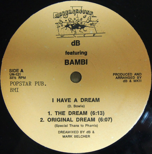 dB Featuring Bambi  I Have A Dream vinyl 12" 1987 AAC Side_351