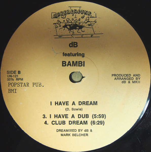 dB Featuring Bambi  I Have A Dream vinyl 12" 1987 AAC Side_352