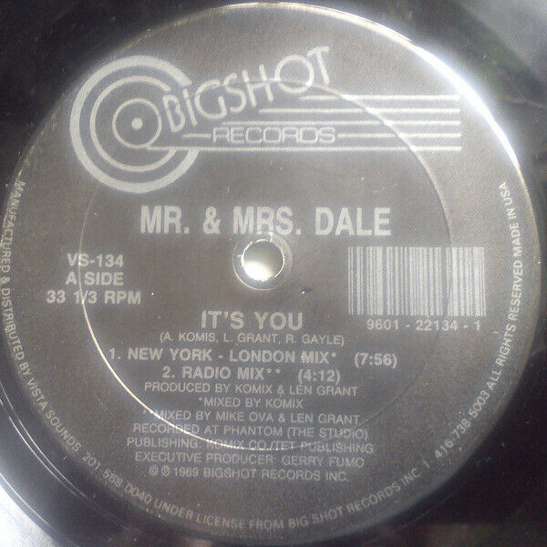 Mr. & Mrs. Dale – It's You vinyl 12" 1989 flac Side_355