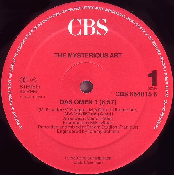 The Mysterious Art Das Omen (Teil 1) vinyl 12" 1989 flac Side_385