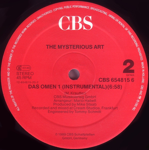 The Mysterious Art Das Omen (Teil 1) vinyl 12" 1989 flac Side_386
