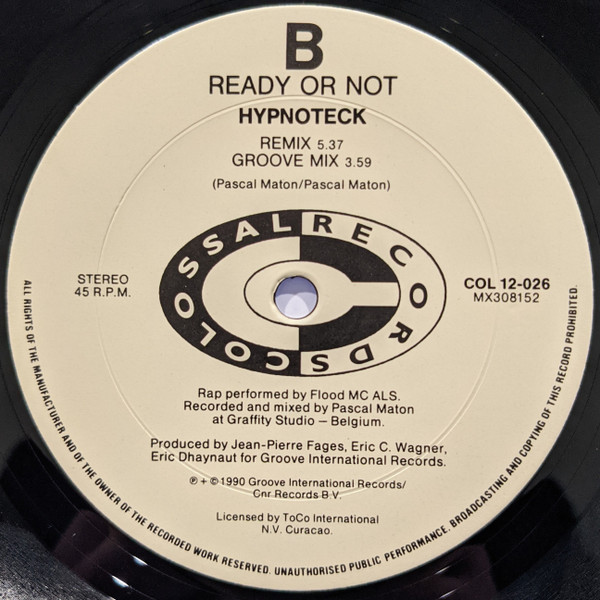 Hypnoteck – Ready Or Not vinyl 12" 1990 AAC Side_413