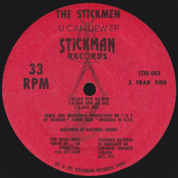 The Stickmen – U Can Dew EP vinyl 12" 1993 AAC Side_455