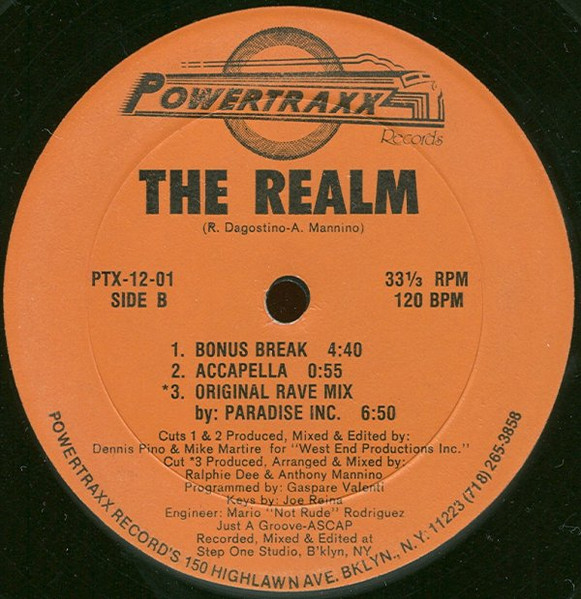 C'hantal – The Realm promo USA vinyl USA promo 12" 1990 AAC Side_469