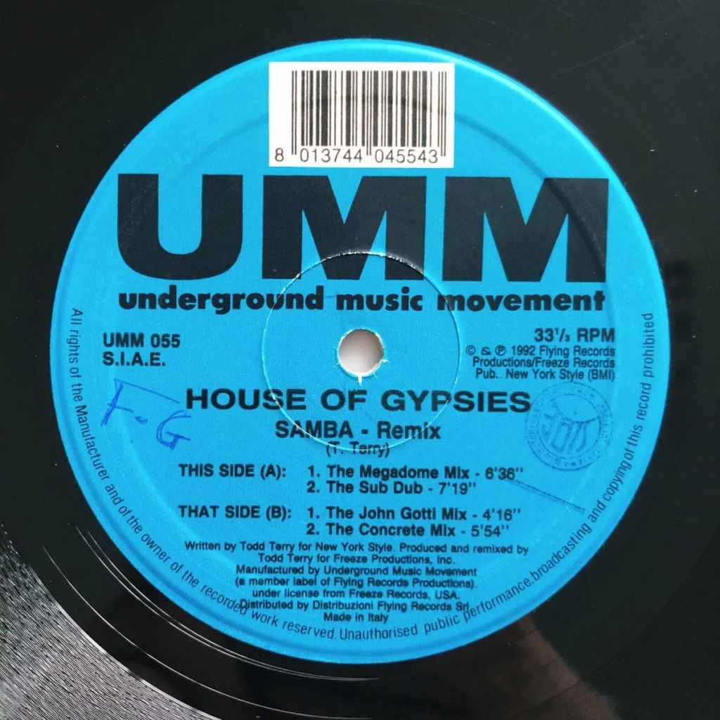 House Of Gypsies - Samba 12" Remixes 1992  Side_a12