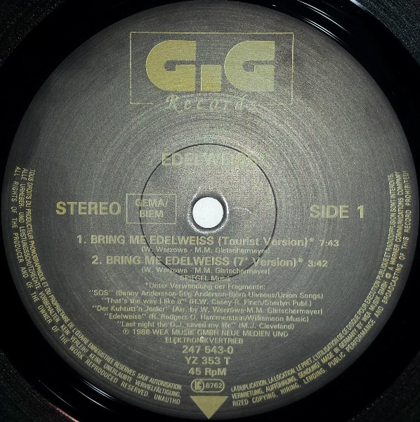 Edelweiss – Bring Me Edelweiss (12 " vinyl 1988 FLAC  Side_a24