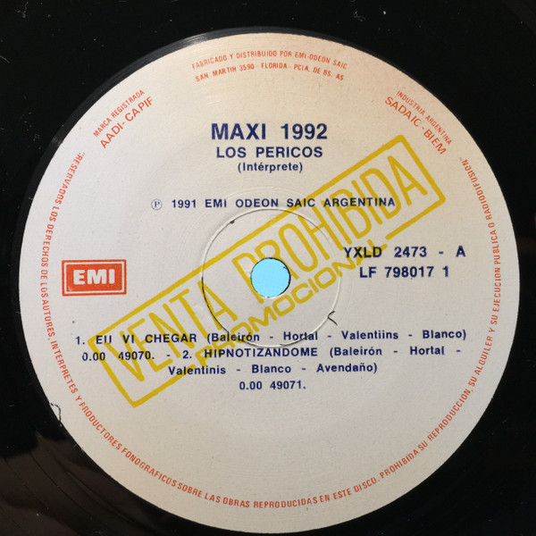 Loa Pericos Maxi 1992 Remixes 12" FLAC  Side_a87