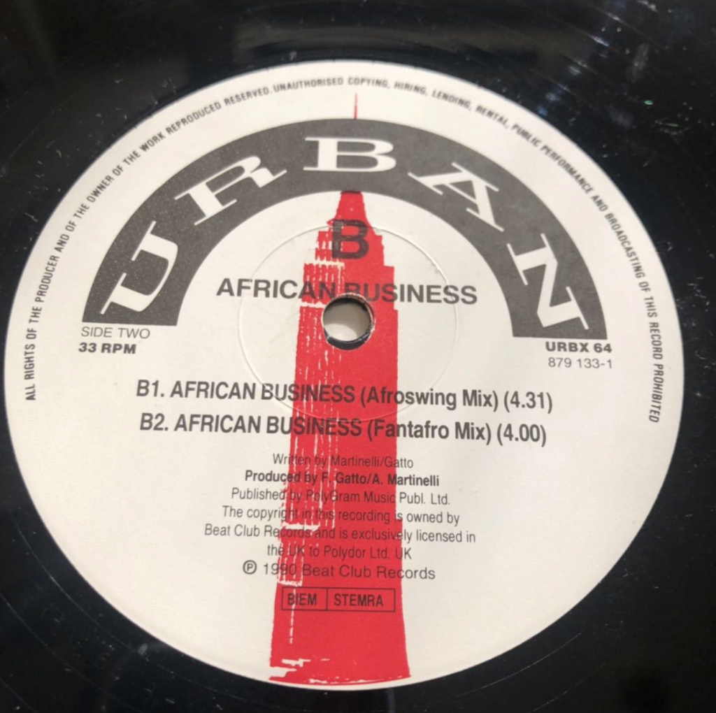 African Business In Zaire 1990 Remixes 12"  Side_b10