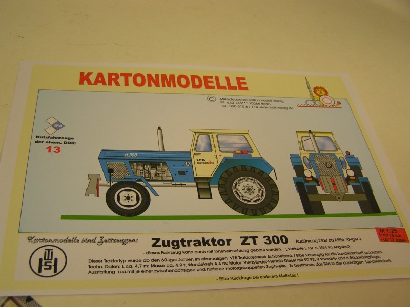 Fertig - Zugtraktor ZT 300 mdk-verlag m1:25 Zt_01110