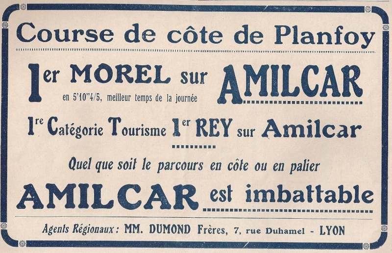 AMILCAR Cyclecar Voiturettes Grand Sport  " CHAPITRE 1 " - Page 4 Amilca17