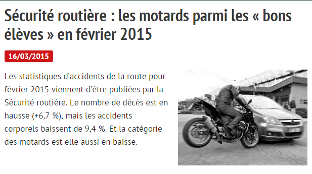 Sécurité routière : les motards parmi les « bons élèves » en février 2015 Captur10