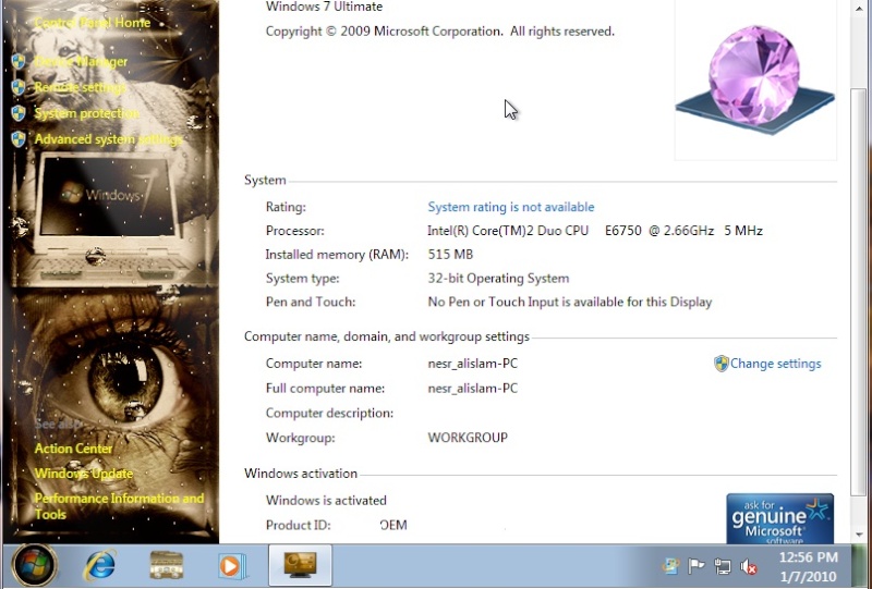     Windows 7 Diamond Ultimate 2010    3.4      710