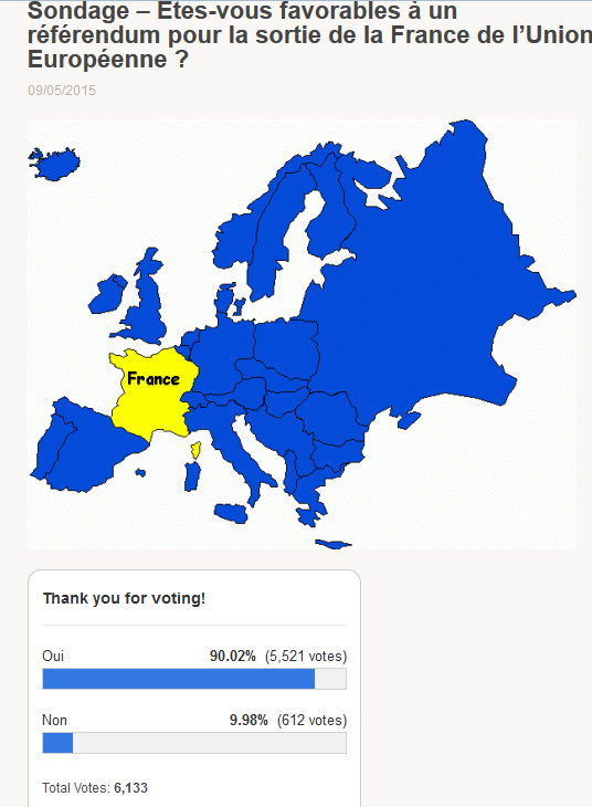 Êtes-vous favorables à un référendum pour la sortie de la France de l’Union Européenne ? Sortie10
