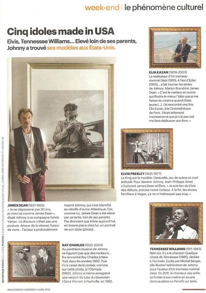 Le Parisien magazine/Aujourd'hui en France magazine..Johnny 10320410