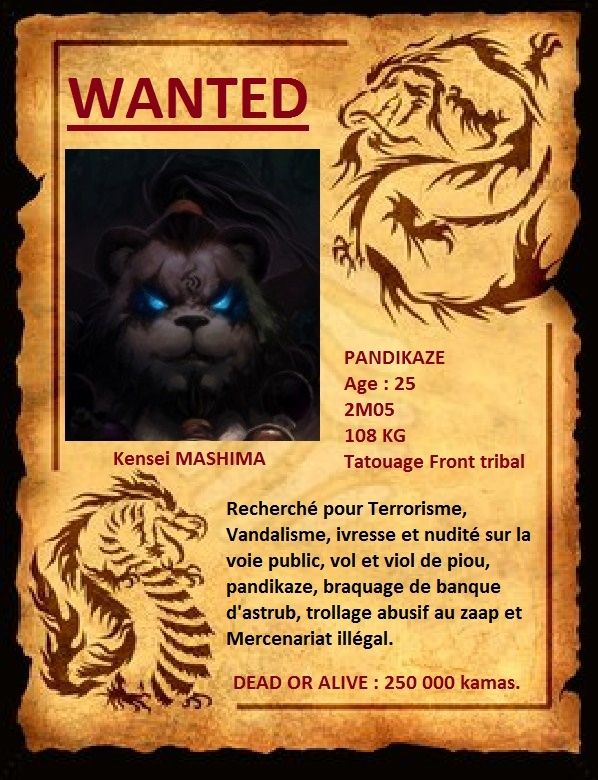 (candidature) Kensei le pandikaze [ Accepté ] Wanted10