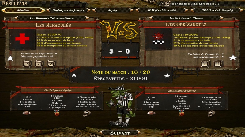 Les Ork'Zangelz (Gally) 0-3 Les Miraculés (Voodoo) Bloodb68