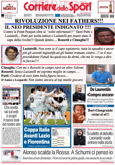 La risposta del Neo Presidente.... 15-01-11