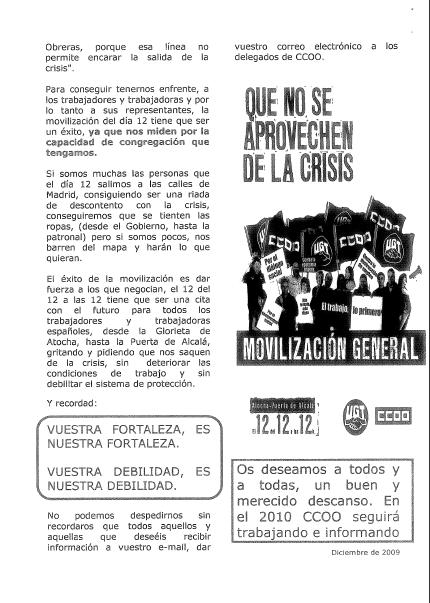 Boletín informativo CCOO Ccoo410