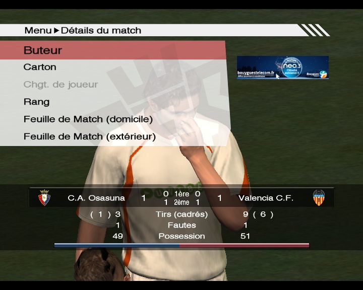 11éme Journée. [> Resultat <] Pes20158