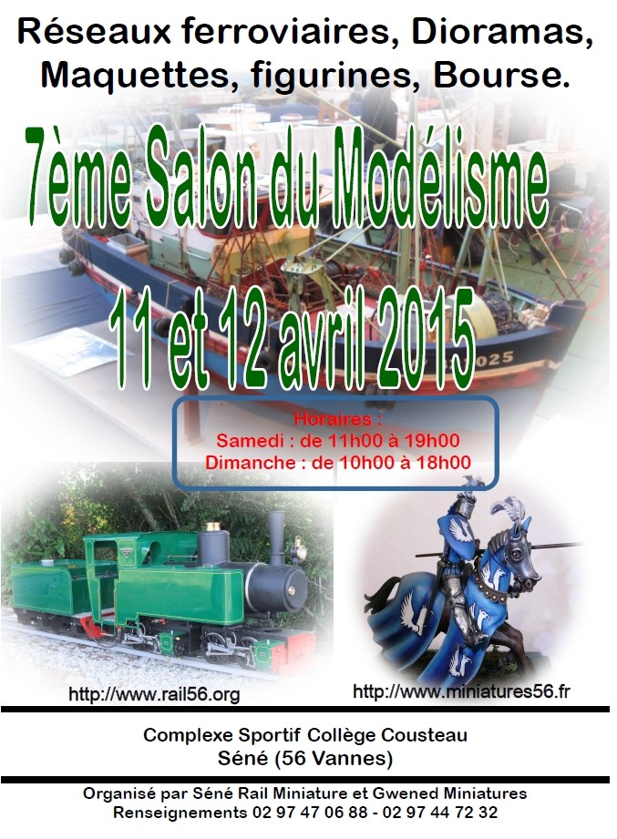 Salon du modélisme 12 et 14 Avril 2015 Sené (Morbihan) Affich10