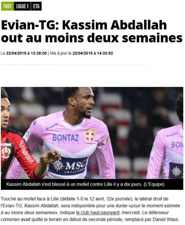 Avant match : Evian - Bastia S63