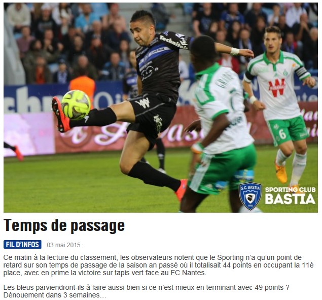 Après match : Bastia - St Etienne S87