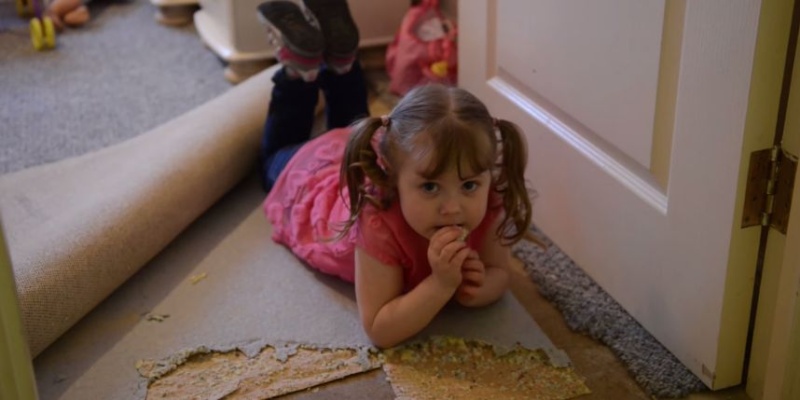 Victime d’une maladie, cette fillette de 4 ans mange sa moquette Captur12