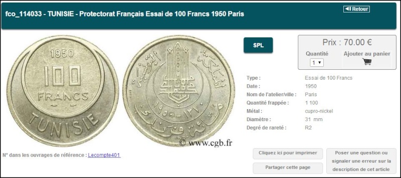 100 Francs TUNISIE 1950 Captur13