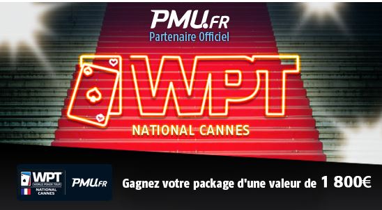 Gagnez un package de 1 800 € et prenez place au WPT® National Cannes qualification jusqu'au 17 mai Captur20