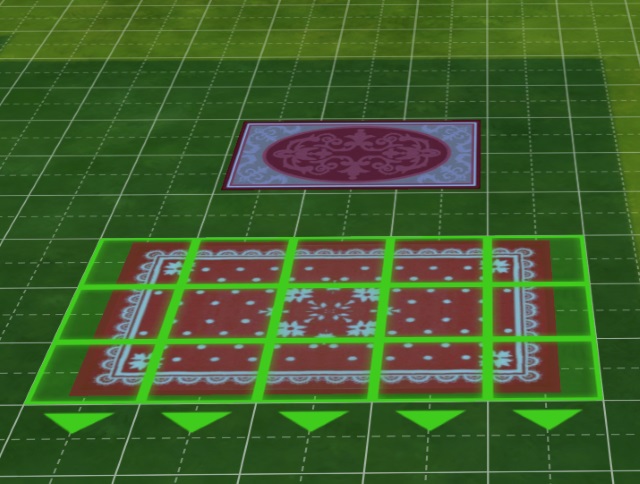 [Apprenti] Redimensionner un tapis et son empreinte  avec Sims 4 Studio    Redime23