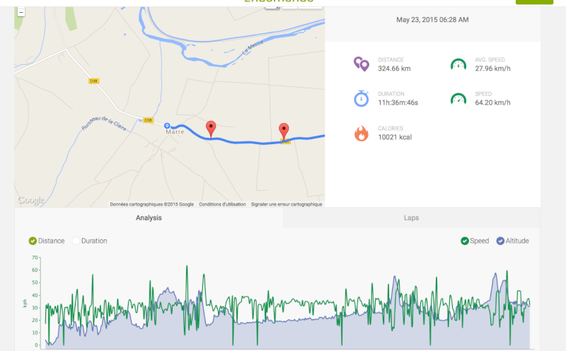 Suivi GPS du BRM 600 Anderlecht - Verdun - Anderlecht (B), 23 & 24 mai 2015 Captur13