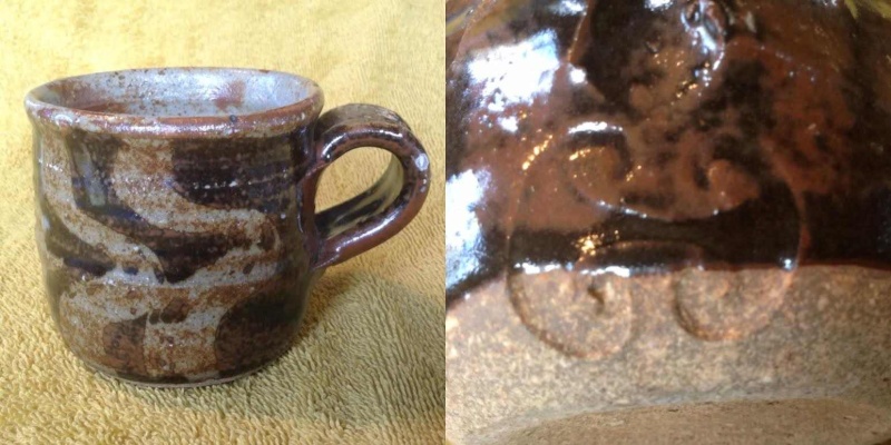 mugs - two mugs: David Huffman and unknown potter's mark Mug210