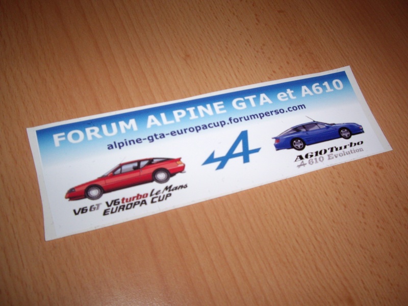 Sticker - Forum Alpine GTA et A610 - Page 6 Imgp6722