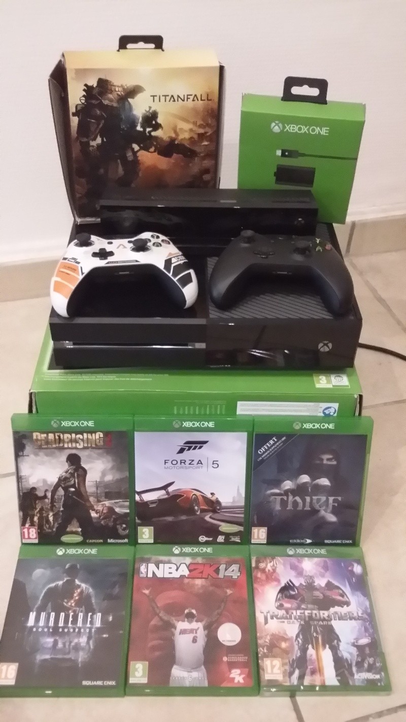 [VDS] Lot xbox one + kinect + manettes + 6 jeux + Kit play&charge 390€ 20150410