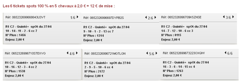 27/04/2015 --- CHANTILLY --- R1C2 --- Mise 30 € => Gains 0 € Scree149
