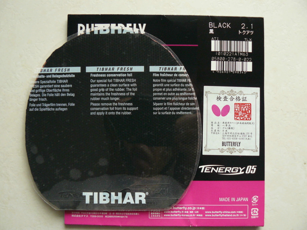 Tenergy : T05 max 2.1 noir Ap112017