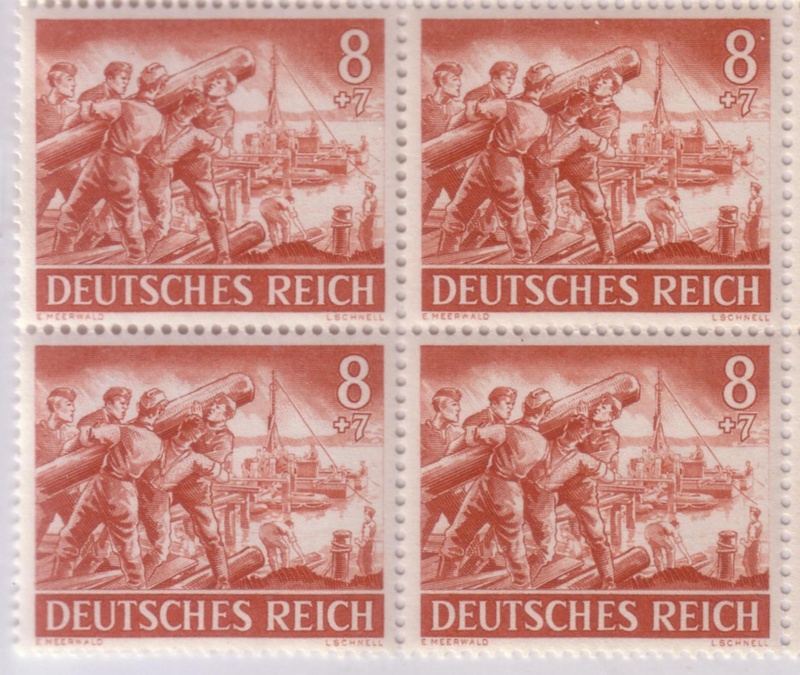 Collection de timbres de la Wehrmarcht  et héros de guerre séries 1943-44 Guerre16