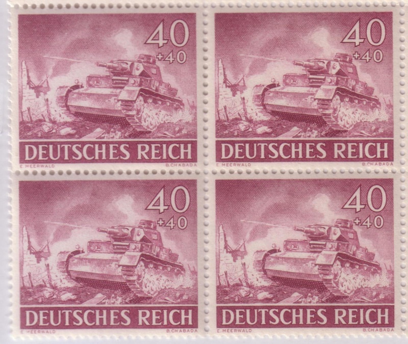 Collection de timbres de la Wehrmarcht  et héros de guerre séries 1943-44 Guerre21