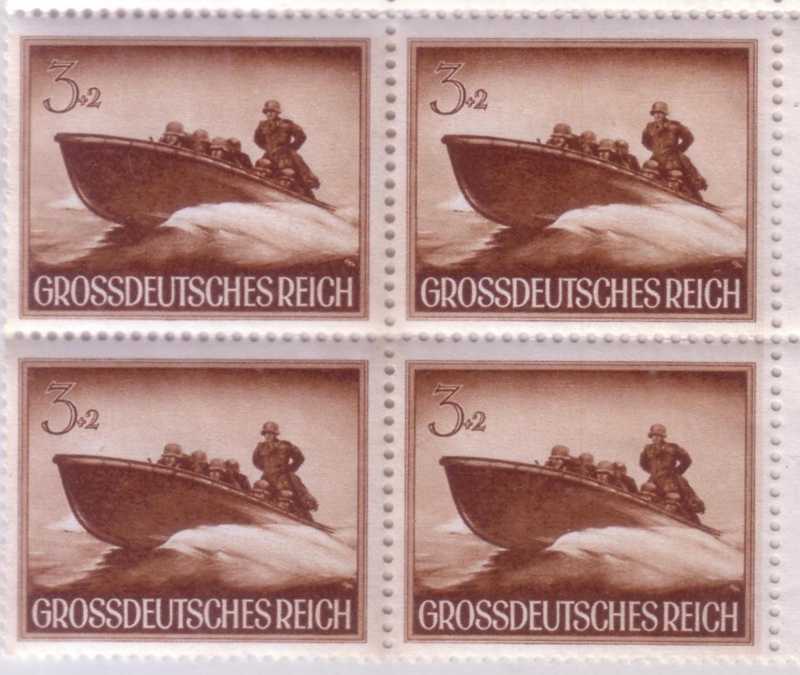 Collection de timbres de la Wehrmarcht  et héros de guerre séries 1943-44 Guerre28