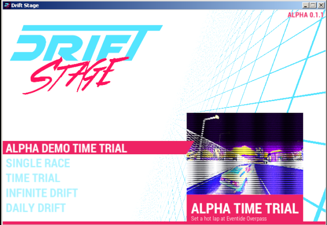 Drift Stage - Alpha Demo Menu-t10