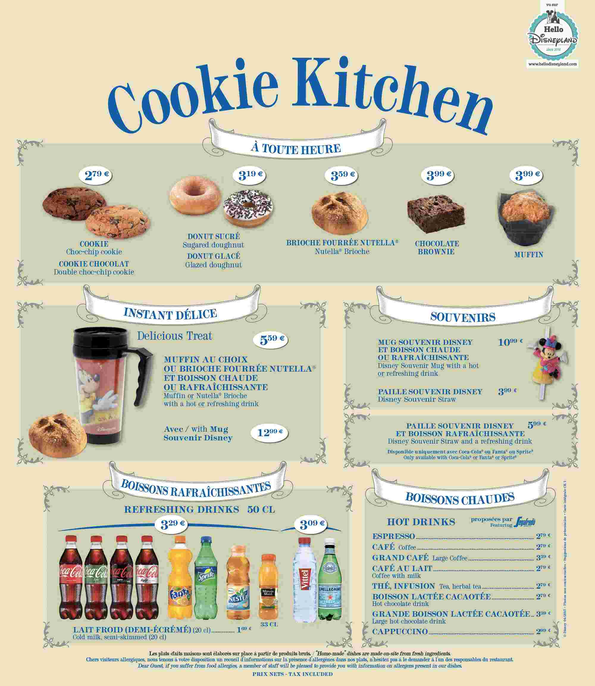 Main Street USA :: Cookie kitchen Menus-24