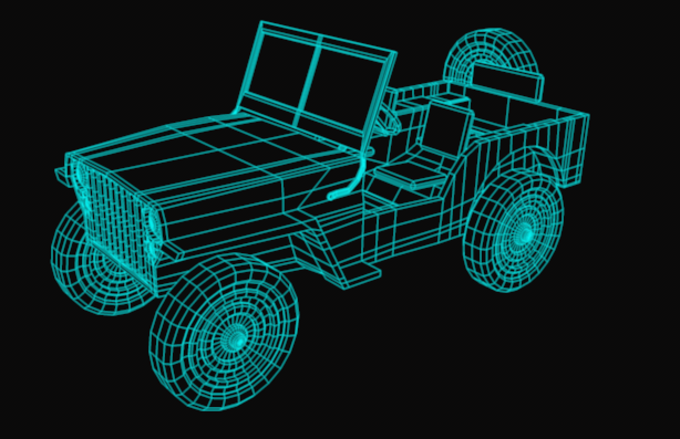 Jeep Willys Low-poly Cellul12