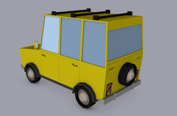 Mes Low-Poly Jeep210