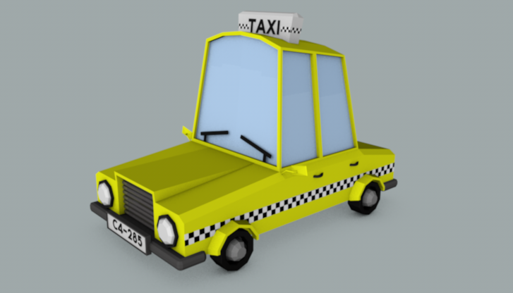 Mes Low-Poly Taxi110