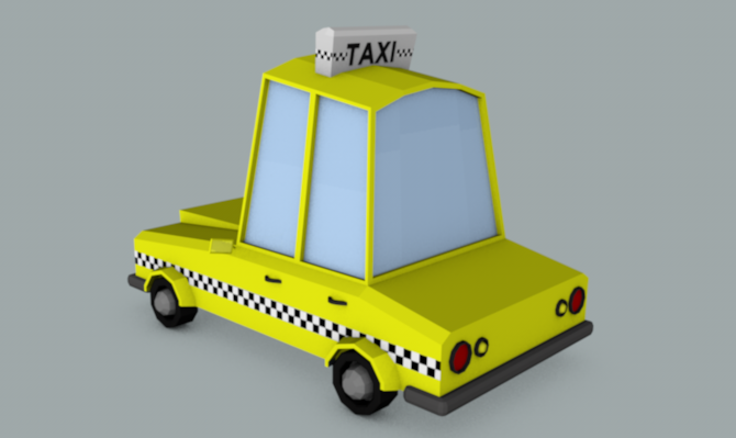 Mes Low-Poly Taxi210