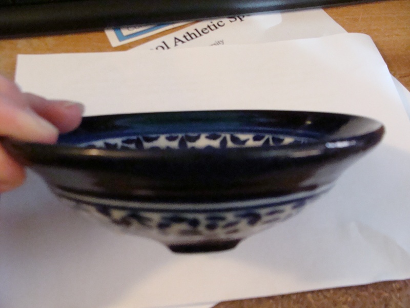Blue & White Bird Bowl by Dianne Brady Dsc05211