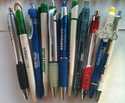 collection de stylos publicitaires