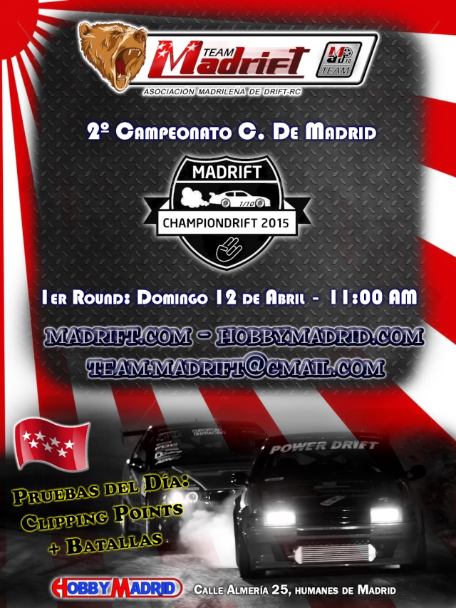 2º Campeonato C. de Madrid - Madrift Championdrift 2015 - 12 de Abril Cartel11